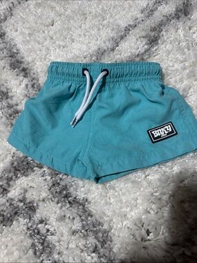 Binky Bro Teal Kids Swim Shorts with Drawstring